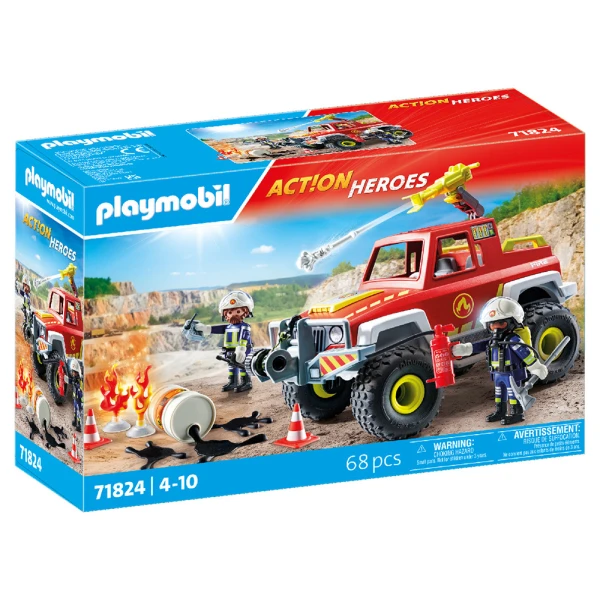 PLAYMOBIL ACTION HEROES FIREFIGHTING TRUCK 4X4