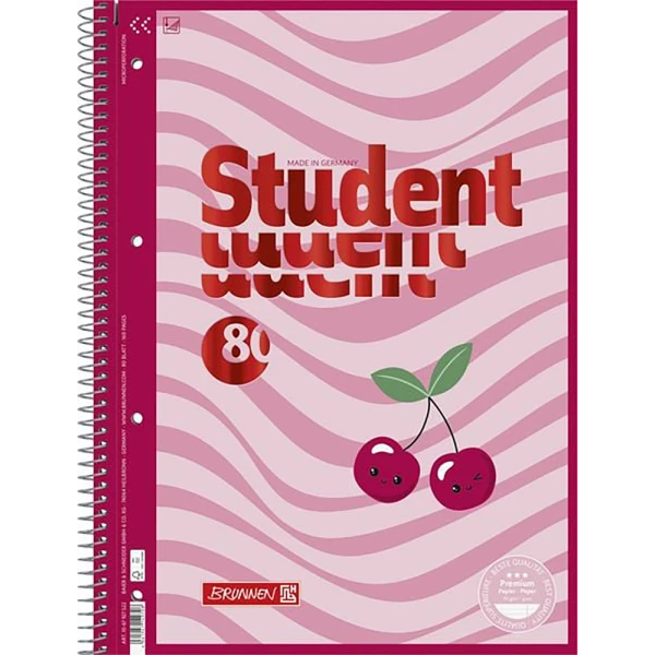 BRUNNEN ΤΕΤΡΑΔΙΟ A4 80Φ ΜΕ ΣΠΙΡΑΛ - FRUITY LOVE