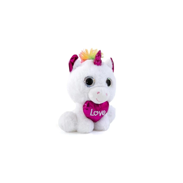 PLUSH UNICORN WITH HEART 24 cm - 2 COLOURS