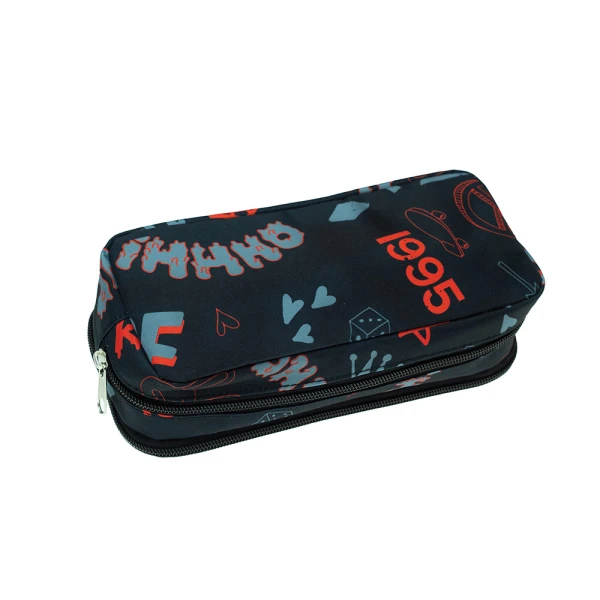 BACK ME UP OVAL PENCIL CASE PAUL FRANK GRAFFITI