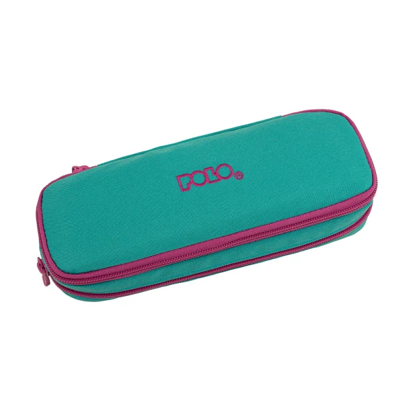 POLO 2026 DUO BOX IV DOS PENCIL CASE CYAN-DARK FUCHSIA