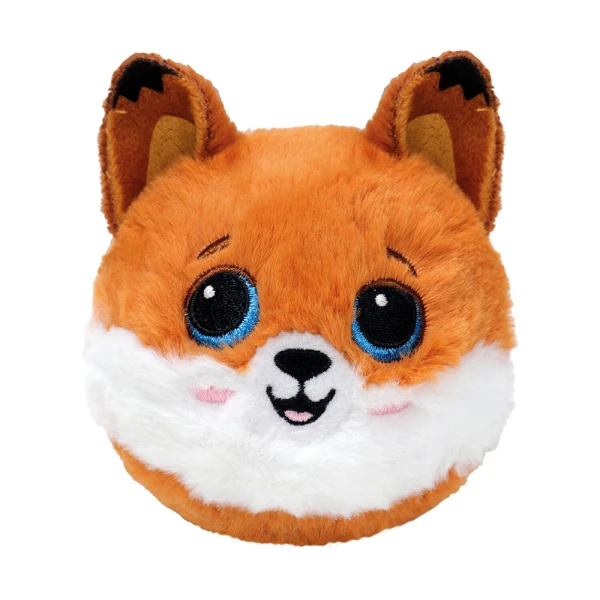 TY FLUFFY BALL BEANIE BOUNCERS - ORANGE FOX