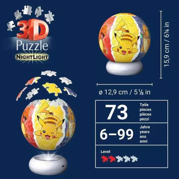RAVENSBURGER 3D PUZZLE NIGHTLIGHT POKEMON