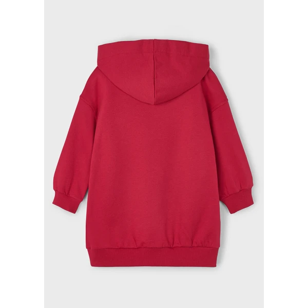 MAYORAL DRESS SWEATSHIRT HOOD RED 