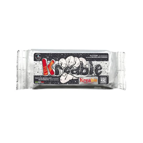 TOY COLOR ΠΗΛΟΣ ΜΕ GLITTER KREA 500 gr ΜΑΥΡΟΣ
