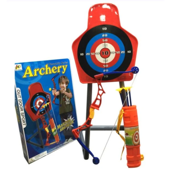 LARGE RED BOW WITH TARGET AND BASE 