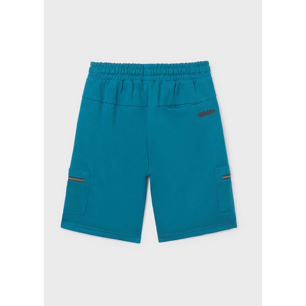 MAYORAL BERMUDA PANTS INTERLOCK ZIPPER AQUA 