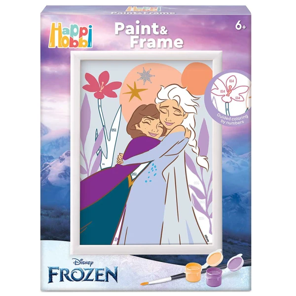 HAPPIHOBBI PAINT & FRAME BY NUMBERS DISNEY FROZEN FOR 6+ YEARS