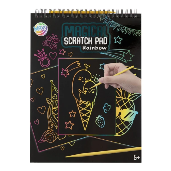 MAGICAL SCRATCH PAD ΖΩΓΡΑΦΙΚΗΣ ΜΕ 20 ΦΥΛΛΑ A4 & ΣΤΥΛΟ SCRATCH - 2 ΣΧΕΔΙΑ