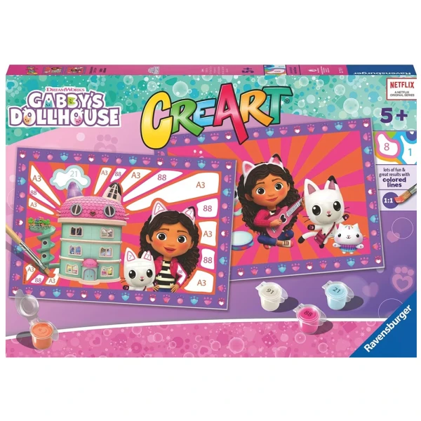 RAVENSBURGER ΖΩΓΡΑΦΙΚΗ ΜΕ ΑΡΙΘΜΟΥΣ CREART JUNIOR GABBY\'S DOLLHOUSE