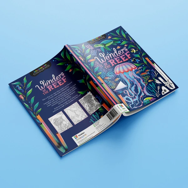 HINKLER KALEIDOSCOPE COLOURING BOOK 72 PAGES - WONDERS OF THE REEF