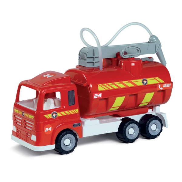 GIANT PLASTIC FIREFIGHTER TRUCK FOR THE SAND WITH WATER PUMP