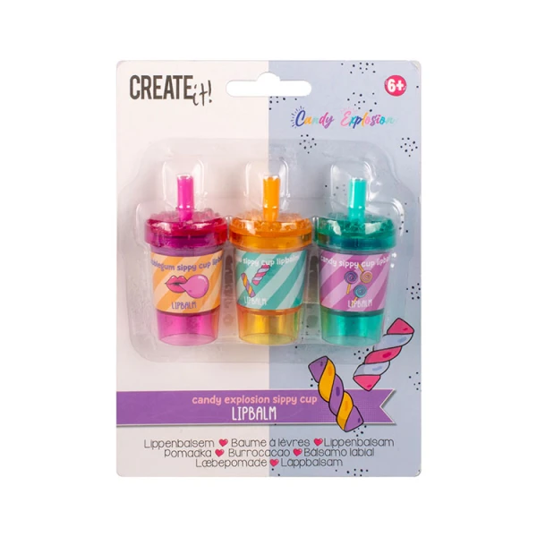 CREATE IT! ΣΕΤ 3 CANDY LIPBALM - 3 ΣΧΕΔΙΑ