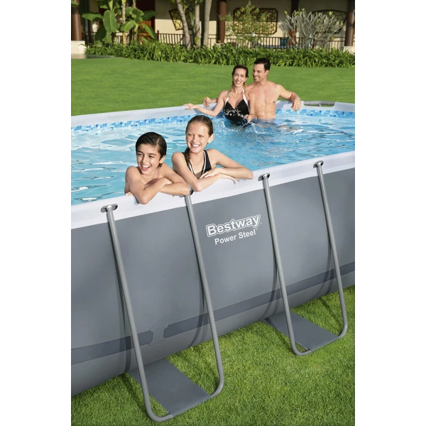 BESTWAY OVAL FAMILY POOL 549X274X122 cm SET POWER STEEL