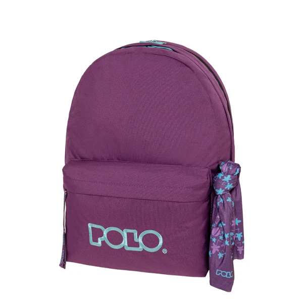 POLO 2026 BACKPACK ORIGINAL DOUBLE SCARF EGGPLANT-TURQUOISE