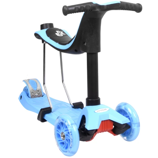 KIDS 3-WHEELS SCOOTER 3 IN 1 BLUE