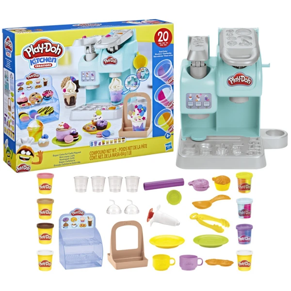 PLAY-DOH PLAYSET  KITCHEN CREATINS SUPER COLORFUL CAFE