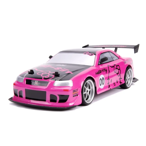 ΤΗΛΕΚΑΤΕΥΘΥΝΟΜΕΝΟ ΑΥΤΟΚΙΝΗΤΟ HELLO KITTY 1:10 2002 DRIFT NISSAN SKYLINE GT-R