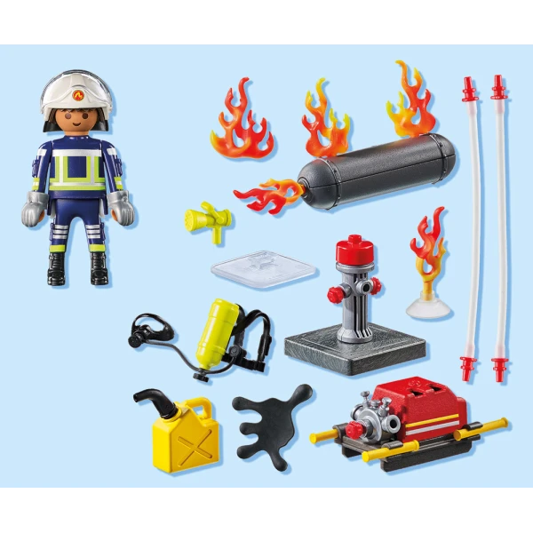 PLAYMOBIL ACTION HEROES ΠΥΡΟΣΒΕΣΤΗΣ ΜΕ ΑΝΤΛΙΑ ΝΕΡΟΥ