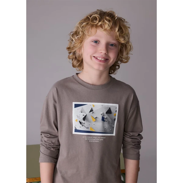 MAYORAL  LONG-SLEEVE T-SHIRT STONE 