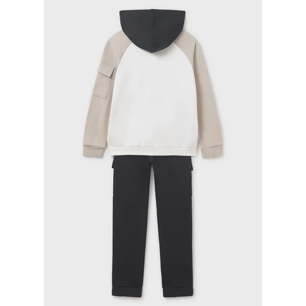 MAYORAL TRACKSUIT BLOCKING BEIGE-BLACK