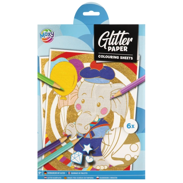 ΖΩΓΡΑΦΙΚΗ ΜΕ GLITTER A4 6 ΦΥΛΛΑ - 3 ΣΧΕΔΙΑ