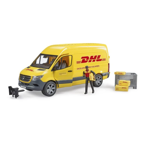 BRUDER ΦΟΡΤΗΓΑΚΙ MERCEDES BENZ SPRINTER DHL ΜΕ ΟΔΗΓΟ ΚΑΙ ΕΞΟΠΛΙΣΜΟ