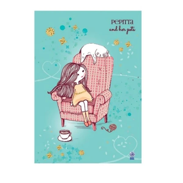 NOTEBOOK WITH PIN PEPITTA 17X24 STRIPED 40 SHEETS - VARIOUS DESIGNS