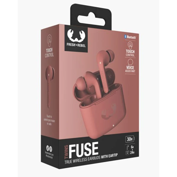 FRESH n REBEL ΑΚΟΥΣΤΙΚΑ TWINS FUSE TRUE WIRELESS SAFARI RED