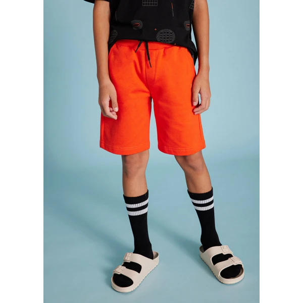 MAYORAL BERMUDA SHORTS SWEATER BASIC TANGERINE 