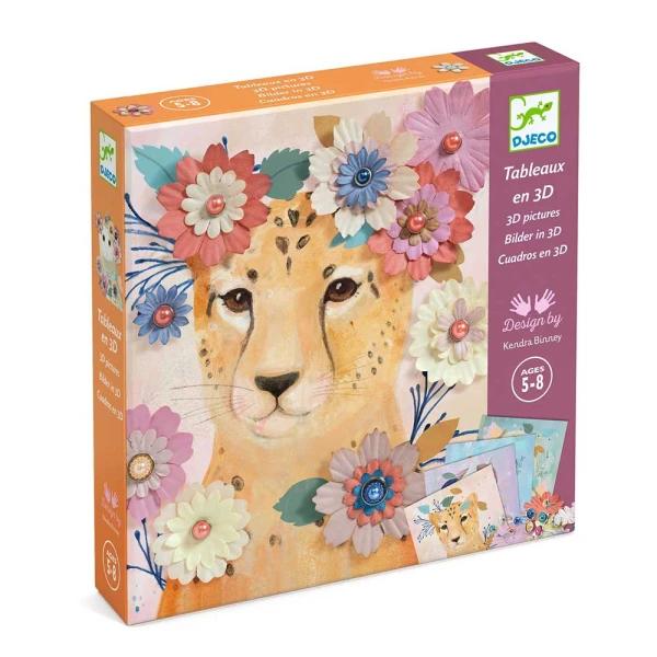 DJECO 3D PAPER CRAFT - FLOWER CROWNS ON ANIMALS