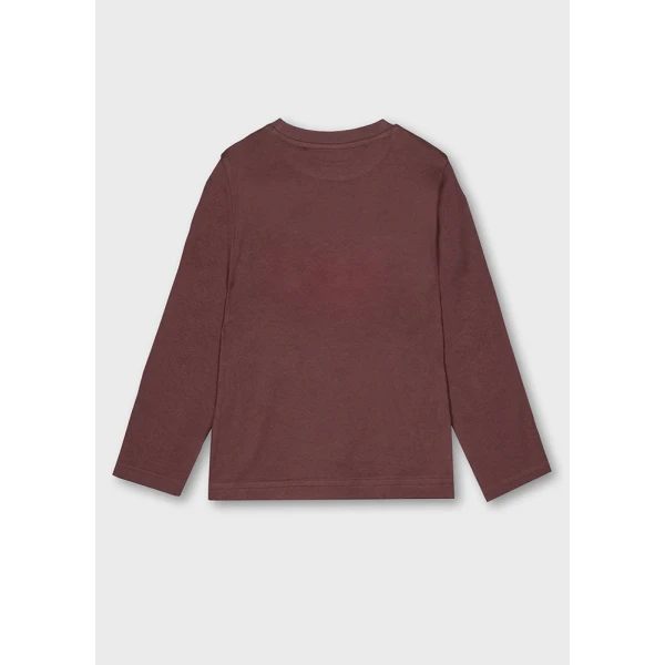 MAYORAL LONG-SLEEVE T-SHIRT TRUCK PLUM 