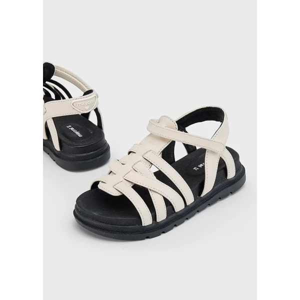 MAYORAL SANDALS ECRU-BLACK