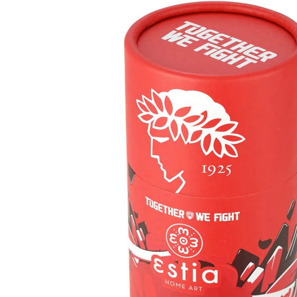 ESTIA HOME ART THERMAL TRAVEL FLASK 500ml - OLYMPIACOS TOGETHER WE FIGHT