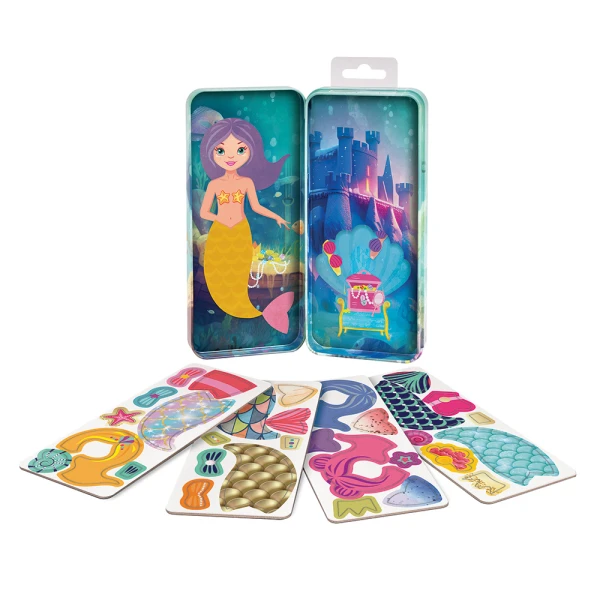 HAPPIHOBBI MAGNET TINS CITY HEROES - FASHION GIRL - MERMAID PRINCESS EDUCATIONAL PAPER MAGNETS - 3 DESIGNSMAGNETS FOR AGES 3+ - 2 DESIGNS