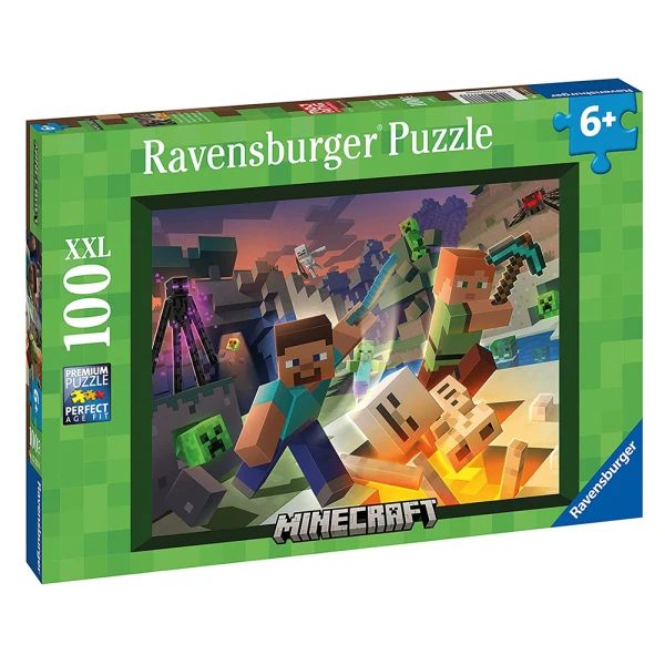 RAVENSBURGER PUZZLE 100XXL pcs MONSTER MINECRAFT
