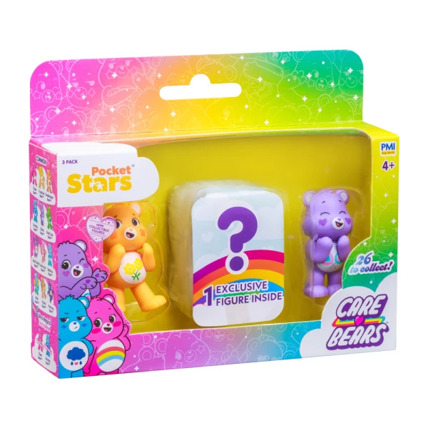CARE BEARS 3 COLLECTABLE FIGURES 5cm - 6 DESIGNS