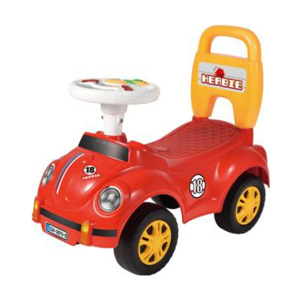 RED RIDE-ON CAR WITH BACK & SOUNDS