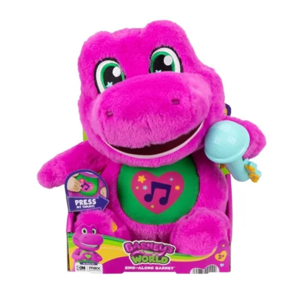 FISHER PRICE BARNEY\'S WORLD PLUSH TOY SING-ALONG BARNEY - IN ENGLISH