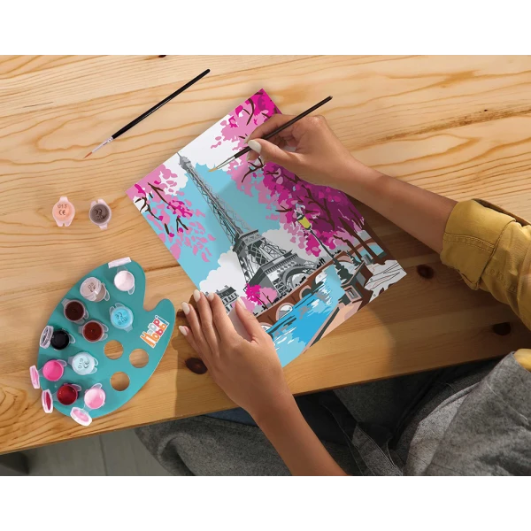 HAPPIHOBBI PAINT & FRAME BY NUMBERS SPRING PARIS FOR 12+ YEARS
