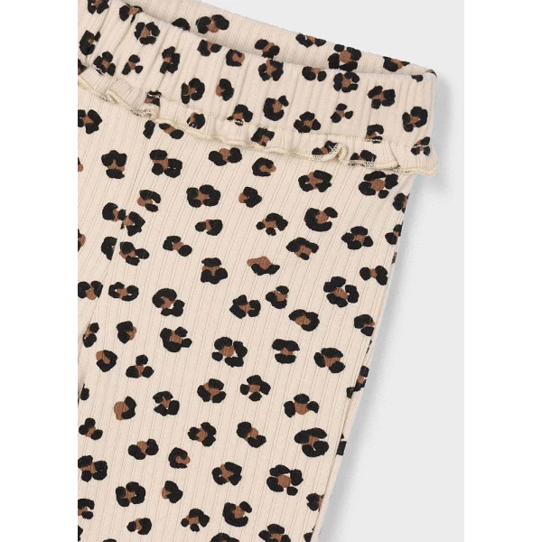 MAYORAL LEGGINGS PERFORATED FLARED DARK BEIGE