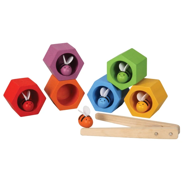 ΞΥΛΙΝΟ ΠΑΙΧΝΙΔΙ PLAN TOYS  BEEHIVES-ΚΥΨΕΛΕΣ