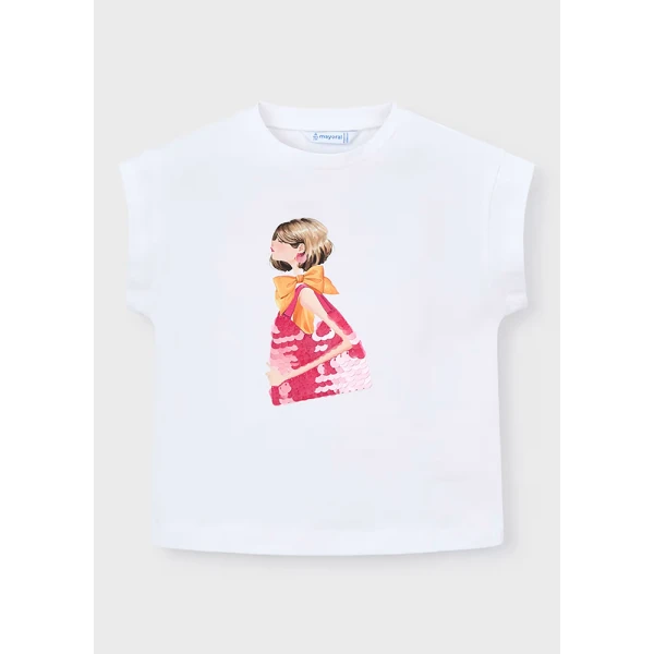 MAYORAL BLOUSE SHORT SLEEVES WHITE 