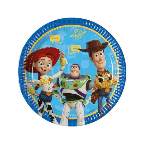 LARGE FSC PAPER PLATES 23 cm 8 pcs NEXT GENERATION TOY STORY