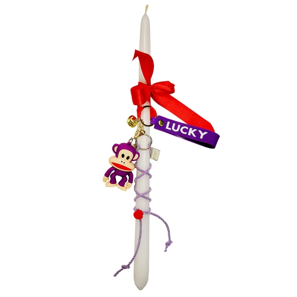 EASTER CANDLE KEY CHAIN WITH FIGURE - 10 DESIGNS