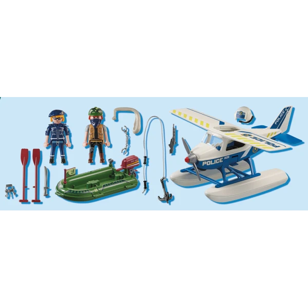 PLAYMOBIL CITY ACTION ΚΑΤΑΔΙΩΞΗ ΛΑΘΡΕΜΠΟΡΟΥ ΑΠΟ ΑΣΤΥΝΟΜΙΚΟ ΥΔΡΟΠΛΑΝΟ