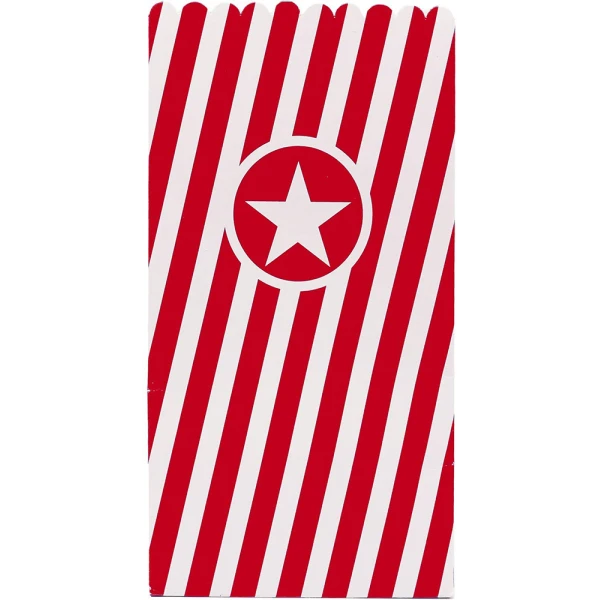 PAPER BAGS FOR POP-CORN 6 pcs FSC RED