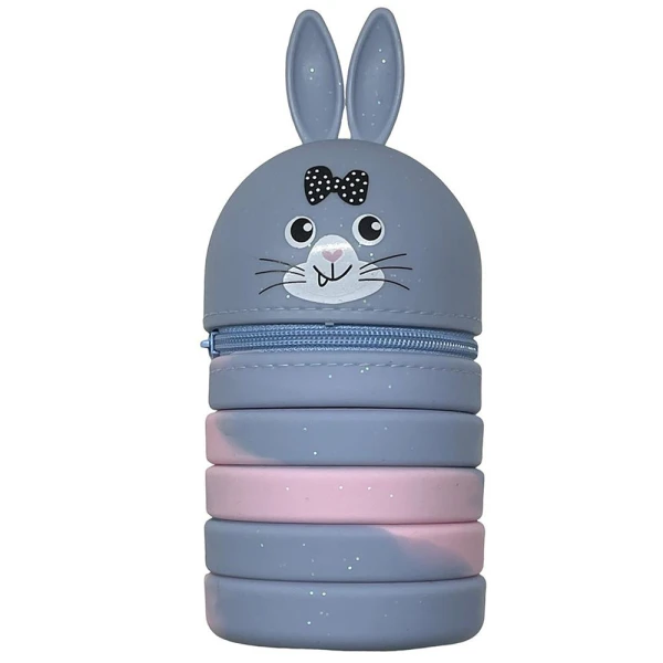 MUST TEAM FOLDABLE SILICONE PENCIL CASE 20X5X6 cm ANIMALS - 6 DESIGNS
