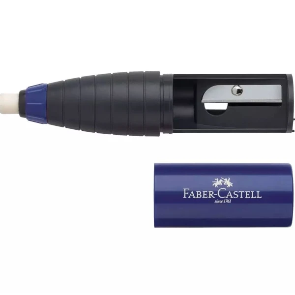 FABER-CASTELL ΞΥΣΤΡΑ-ΓΟΜΑ COMBI ΦΟΥΞΙΑ & ΜΠΛΕ