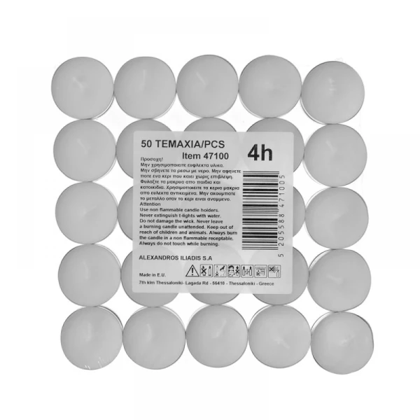  TEA LIGHTS S 50 4h. BURNING TIME